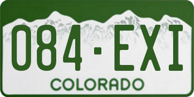 CO license plate 084EXI