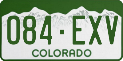 CO license plate 084EXV