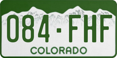 CO license plate 084FHF