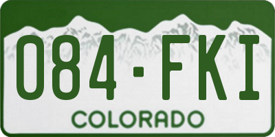 CO license plate 084FKI