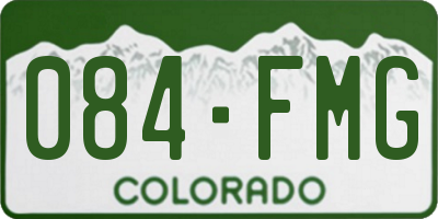 CO license plate 084FMG