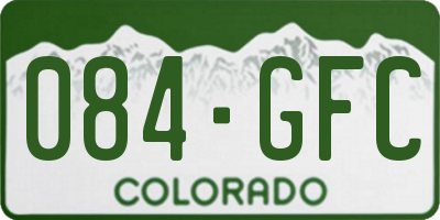 CO license plate 084GFC