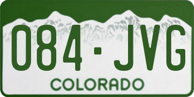 CO license plate 084JVG