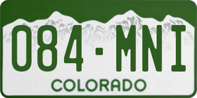 CO license plate 084MNI