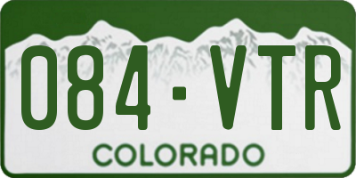CO license plate 084VTR