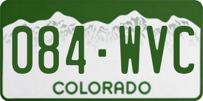 CO license plate 084WVC