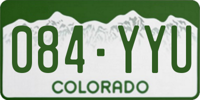 CO license plate 084YYU