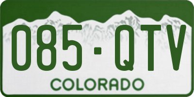 CO license plate 085QTV