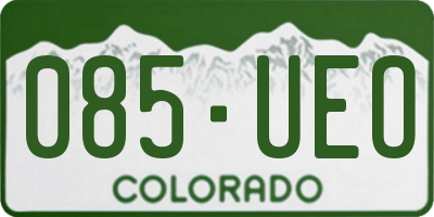 CO license plate 085UEO