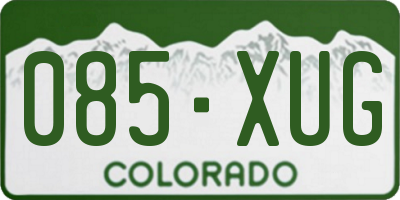 CO license plate 085XUG
