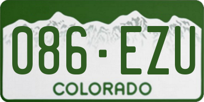 CO license plate 086EZU