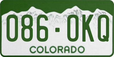 CO license plate 086OKQ