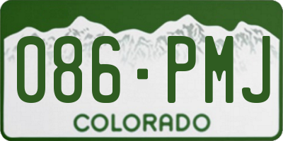 CO license plate 086PMJ