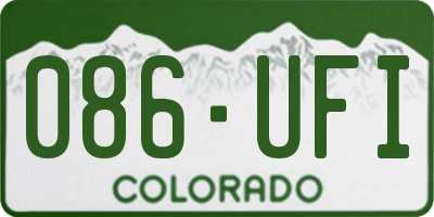 CO license plate 086UFI