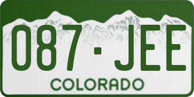 CO license plate 087JEE