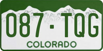 CO license plate 087TQG