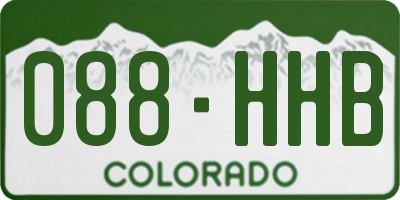 CO license plate 088HHB