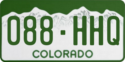 CO license plate 088HHQ
