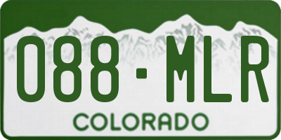 CO license plate 088MLR
