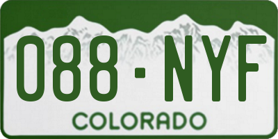 CO license plate 088NYF