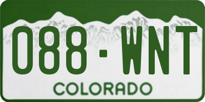 CO license plate 088WNT