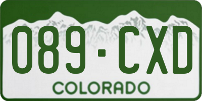 CO license plate 089CXD