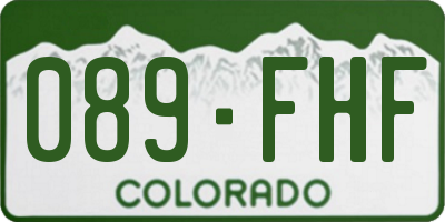 CO license plate 089FHF