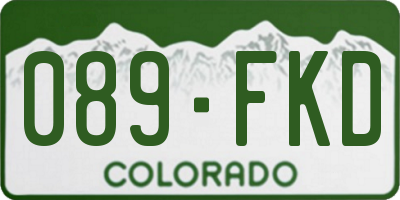 CO license plate 089FKD