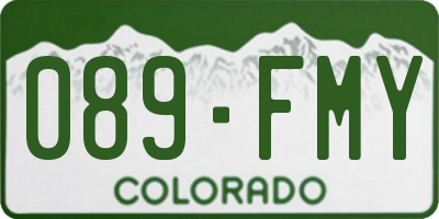 CO license plate 089FMY