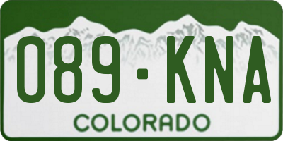 CO license plate 089KNA