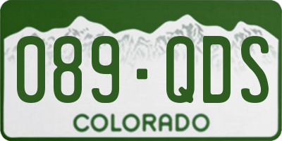 CO license plate 089QDS