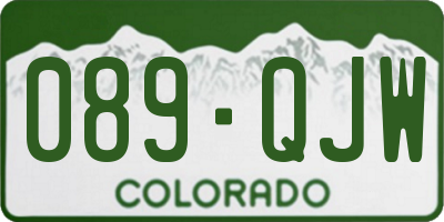 CO license plate 089QJW