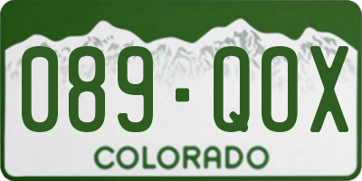 CO license plate 089QOX