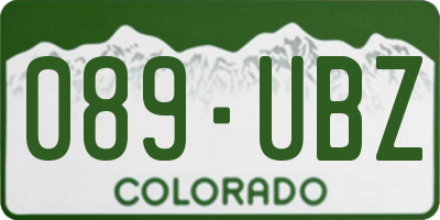 CO license plate 089UBZ