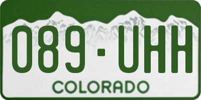 CO license plate 089UHH