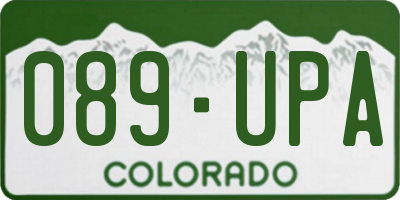 CO license plate 089UPA