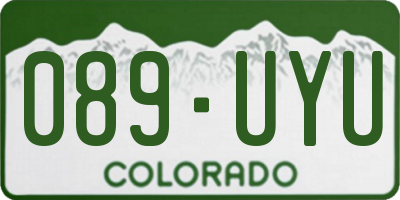 CO license plate 089UYU