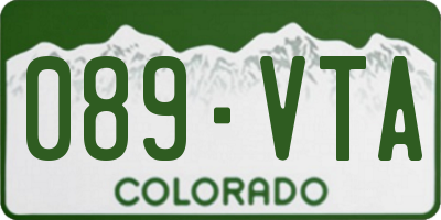 CO license plate 089VTA