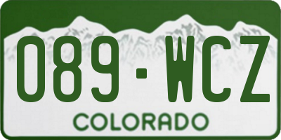CO license plate 089WCZ