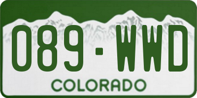 CO license plate 089WWD