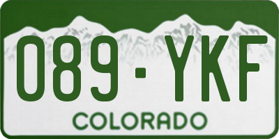CO license plate 089YKF