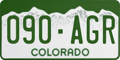 CO license plate 090AGR