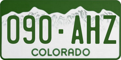 CO license plate 090AHZ