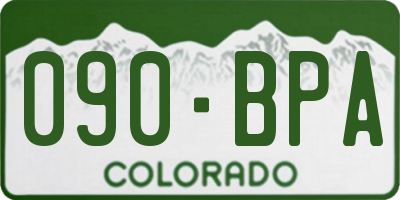 CO license plate 090BPA