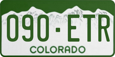 CO license plate 090ETR