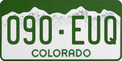 CO license plate 090EUQ
