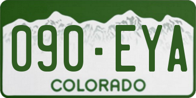 CO license plate 090EYA
