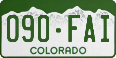 CO license plate 090FAI