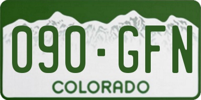 CO license plate 090GFN