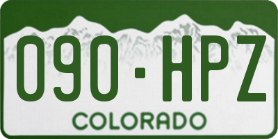 CO license plate 090HPZ